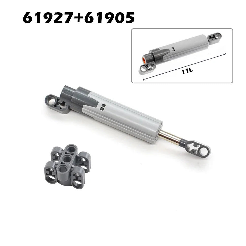 MOC Bricks Technical Parts Pneumatic Pump Small V2 with Reinforced Cylinder Hose Air Power Bricks Compatible With 8800 Blocks