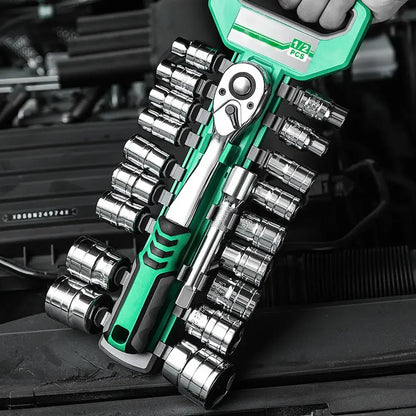 Industrial Grade Socket Key Set, Convenient Car Repair Tool, Manual Tool, Set Key,Cathrac KeySet 1/4 3/8 1/2 Car Repair Key Tool