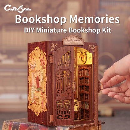 Cutebee DIY Dollhouse Kit Wooden Doll Houses Miniature Doll house Assembled With Light  Model Casa for Children Adult Gifts
