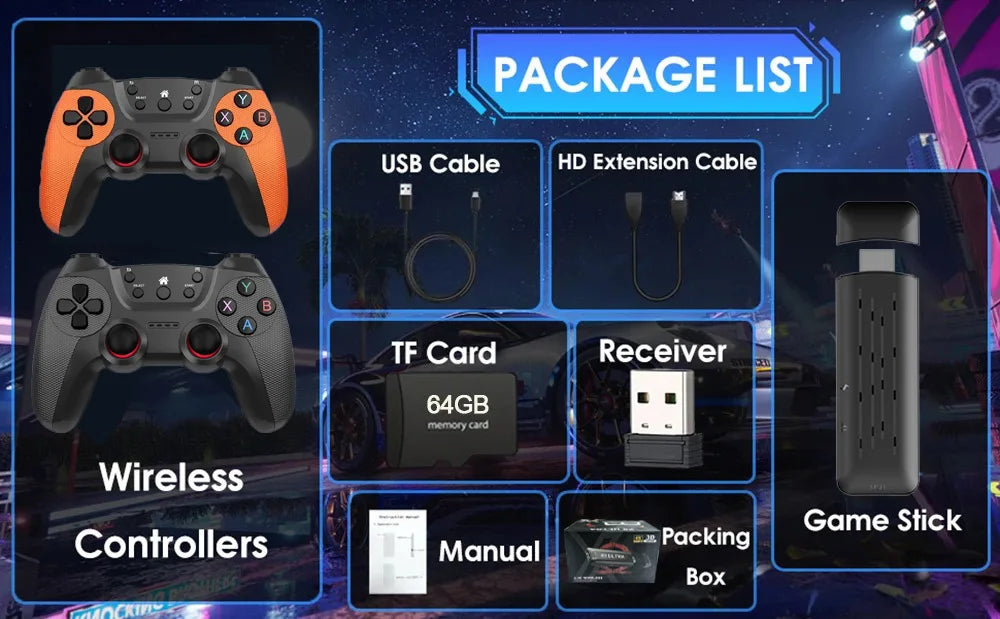 The X8 ULTRA retro video game console comes pre-installed with 50,000 games and plug-and-play PS1/N64/PSP emulators.