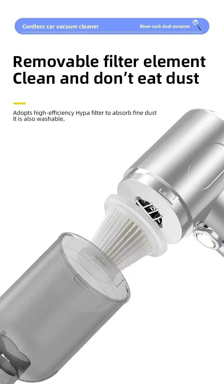 Car vacuum cleaner cleaning high-power mini-charging multifunctional blowing and sucking lighting hand-held convenient small car