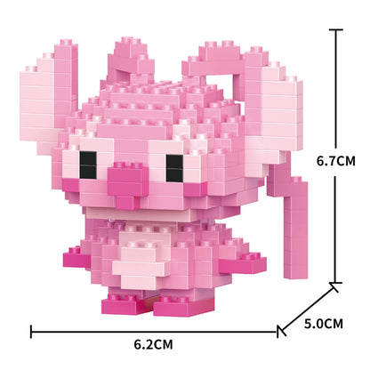 Cartoon Anime Hello Kitty Panda Refrigerator Magnet Blocks Kuromi My Melody Cinnamoroll Building Blocks Toy Kids Birthday Gift
