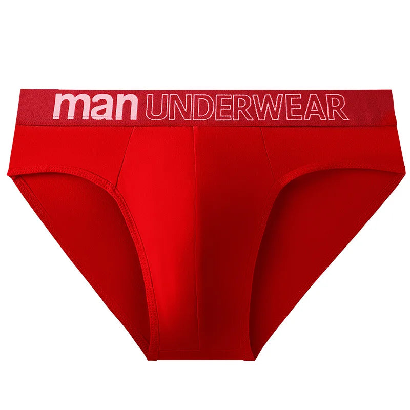 4pcs Men's Sexy Briefs Student Fashion Underwear Men's Panties Breathable Elastic Large Size Male Underpants Letter waist print