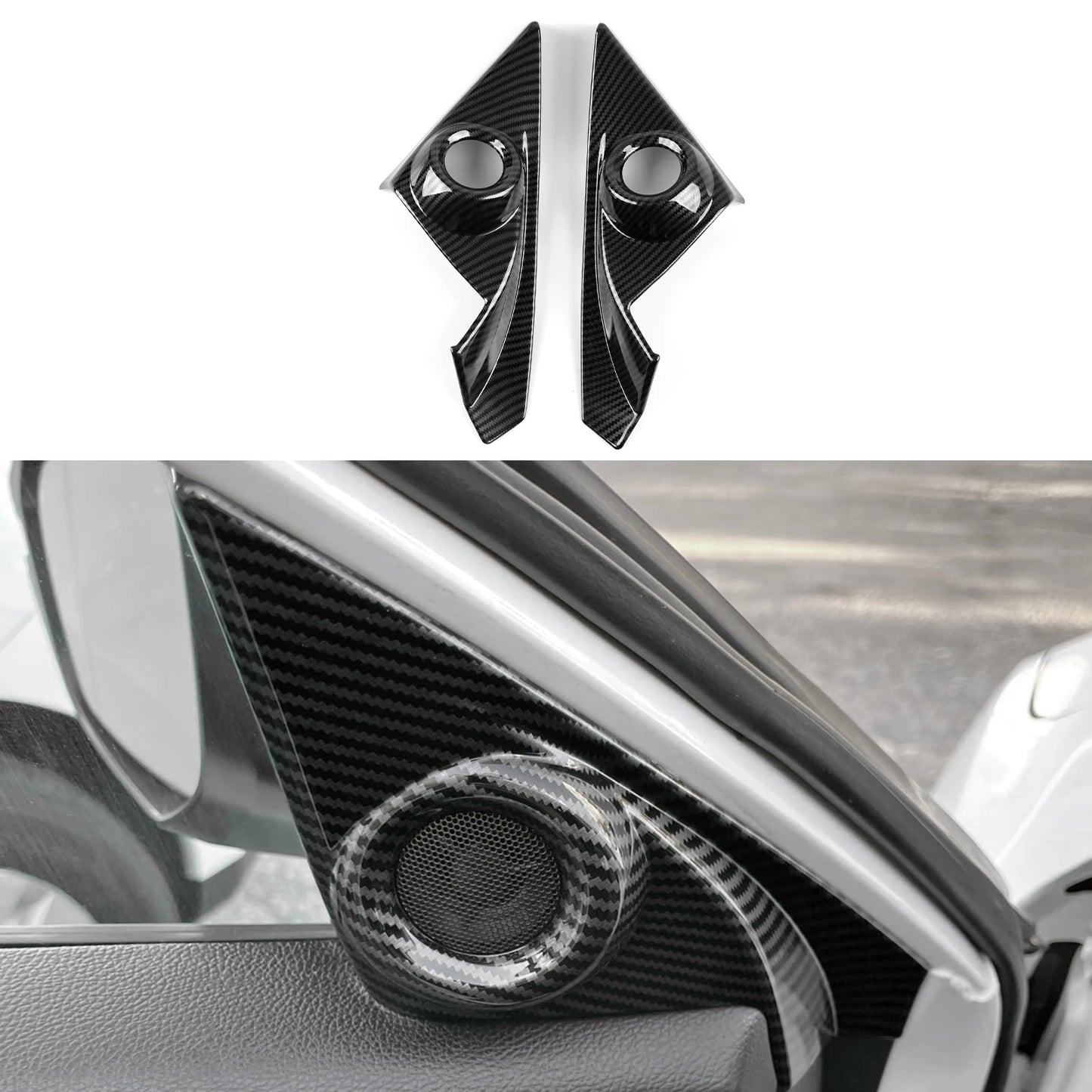 For Honda Civic 10th Gen (2016 -2021) Interior Accessories, Car Center Console Gear Shift Panel , Carbon Fiber ABS Trim Sticker
