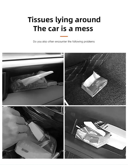 High-capacity Car Interior Tissue Box Kleenex Storage Bag Accessories For Subaru STI Forester Impreza Legacy Outback XV BRZ WRX