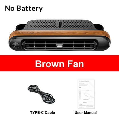 Yanace Portable Car Seat Cooling Fan USB Rechargeable Backseat Air Cooler with Strong Wind for Summer Travel Accessories