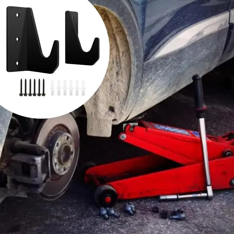 Heavy Duty Jack Stand Wall Mount Rack, Garage Tool Storage Brackets, Car Hydraulic Trolley Jack Stands Holder Organizer