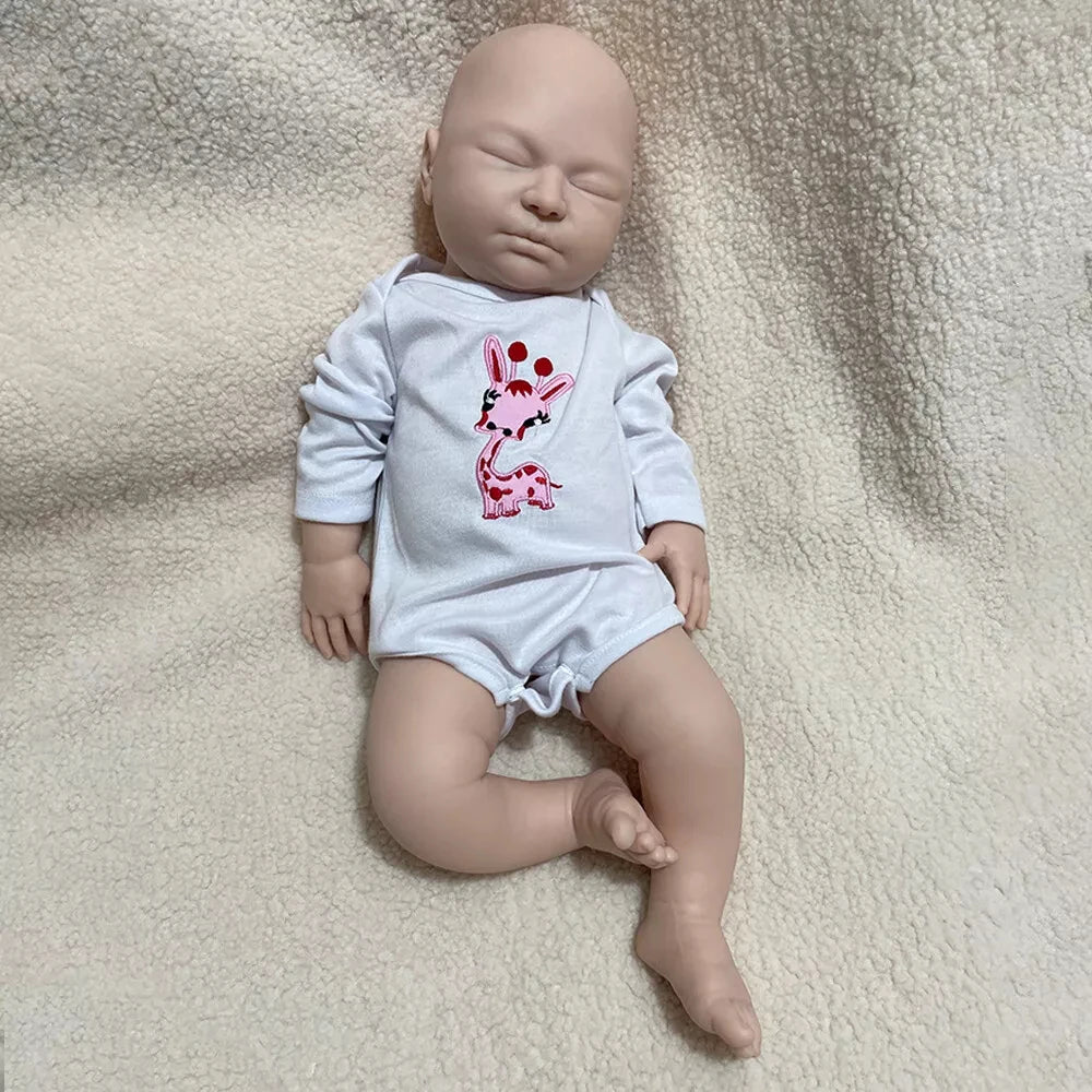 55cm Weighted Girl Can Use Pacifiers Silicone Ryeborn Baby Lifelike 3D Skin Tone Display Rebirth Doll for Photography