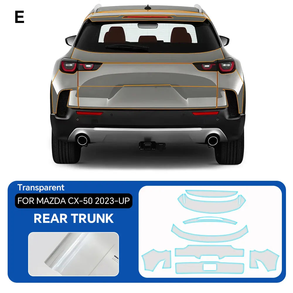 For MAZDA CX-50 2025 Clear Vinyl Wrap TPU PPF 8.5Mil Pre-Cut Paint Protection Film Full Vehicle Kit Anti-Scratch Self Adhesive