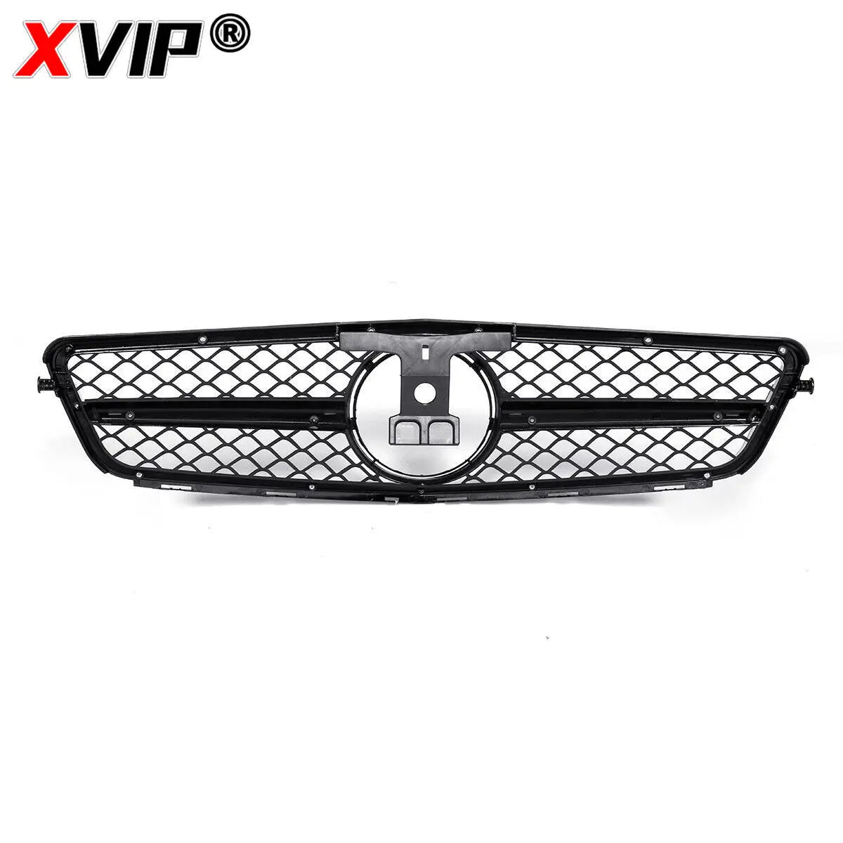 XVIP AMG Style Front Bumper Grille For Mercedes Benz C-Class W204 2008-2014 C180 C200 C350 S204 Glossy Black GTR Style Grille