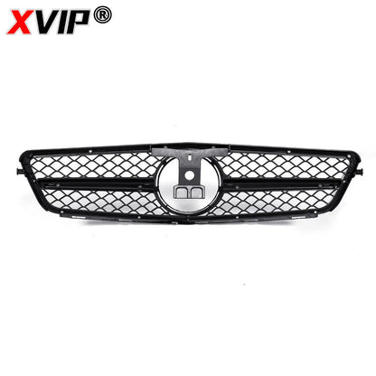 XVIP AMG Style Front Bumper Grille For Mercedes Benz C-Class W204 2008-2014 C180 C200 C350 S204 Glossy Black GTR Style Grille