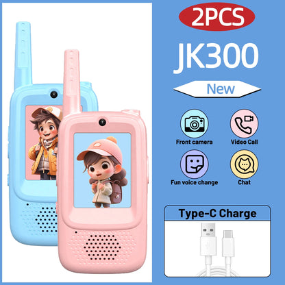 Lastest Video Walkie Talkies for Kids Upgrade JK300 JK200 Toddler Toys Indoor Camping Birthday Chirstmas Gifts for Kids Age 3-12