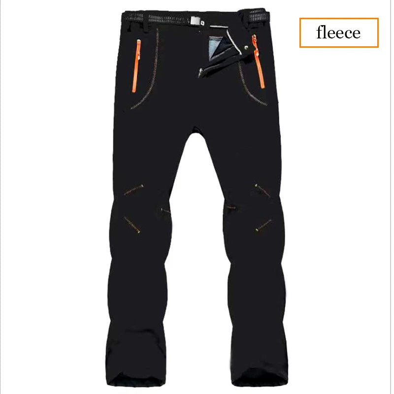 2024 Winter Fleece Hiking Pants Thick Warm Waterproof Trousers Windproof Outdoor Soft Shell Trousers Trekking Camping Ski Pants