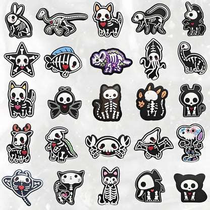 25-100PCS X-ray Animals Shoe Charms For Sandals,Shoe Decoration Accessories Shoe Pins Great Gift For Men Wom
