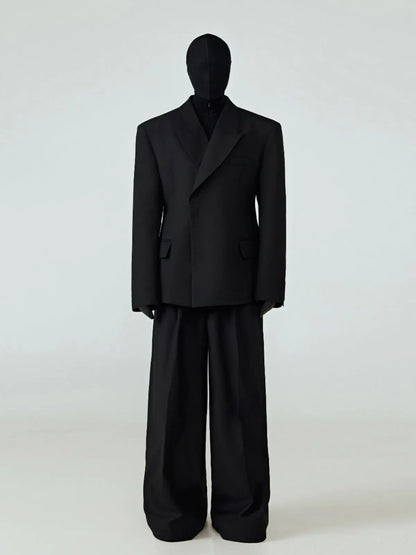 High Street Blazers Men's Silhouette Waist Cinching Suit Spring Anti Wrinkle and Drooping Feeling Inverted Blazer Jackets Suits