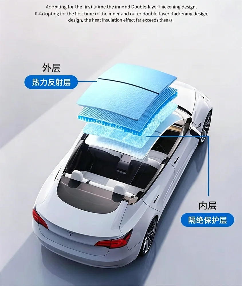 Car Sunroof Insulation Roof Visor For Volkswagen VW Tiguan 5N 2010~2017 16 Anti-UV Electrostatic Adsorption Sky Curtain Sunshade