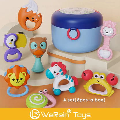 1pc Early Development Color Animal Rattle Toys for Baby 0 to 36 Months Newborn Baby Gifts Boys Girls Toys Teether Rattle Toys