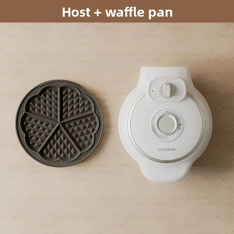 220V mollyestelle Electric Breakfast Maker for Egg Waffle Sandwich Pancake with Timer