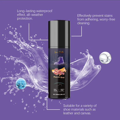 100ML Shoe Protector Spray Cleaning Dirts Lasting Rainproof Waterproof Stain Repellent Footwear Spray for Suede Canvas Sneakers