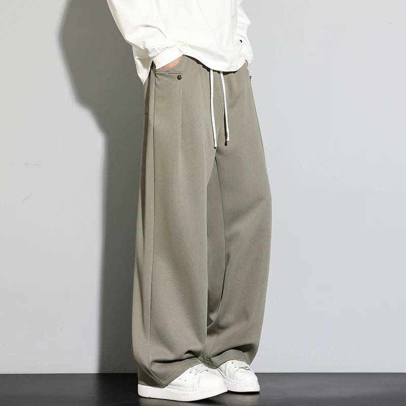 2025 Autumn Men Sweatpants Baggy Joggers Cotton Korean Sports Pants  Neutral Loose Outdoor Jogger Fitness Trouser