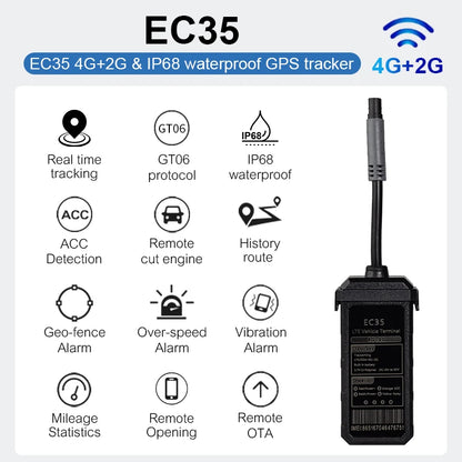 TrackerKing EC35 4G GPS Tracker IP67 Waterproof Mini Car Tracker for Car SUV Truck Bus ST901 EC35 rastreador gps tracking Device