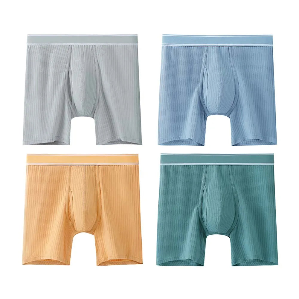 3/4Pcs Boxer man Comfortable Men's briefs Long Boxers For Man Underwear 3D Cutting U Pouch Design Men's underpants