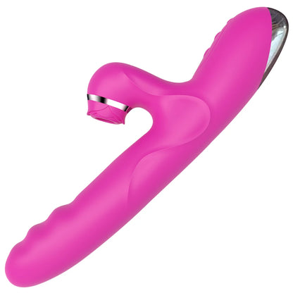 Telescopic Sucking Dildo Vibrator 360°Rotating Female Clitoral Vaginal Anal Stimulation Massage Sex Toys for Women Couples