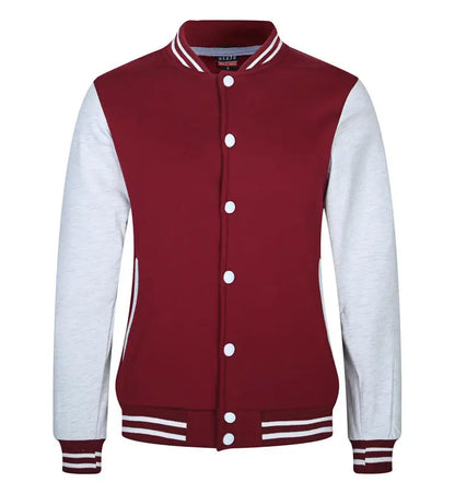 Winter Fashion Button-down Versatile Multi-color Street Style Baseball Jacket Custom Printing Company Logo Men's Bomber Jacket