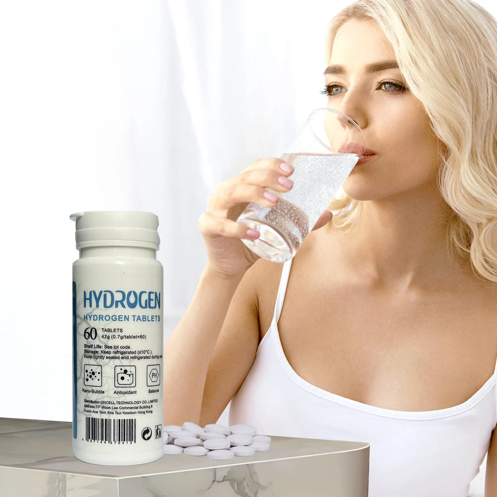 H2NANO alkaline anti-aging rich hydrogen water H2 effervescent tablet 10000PPB can improve taste 60 tablets