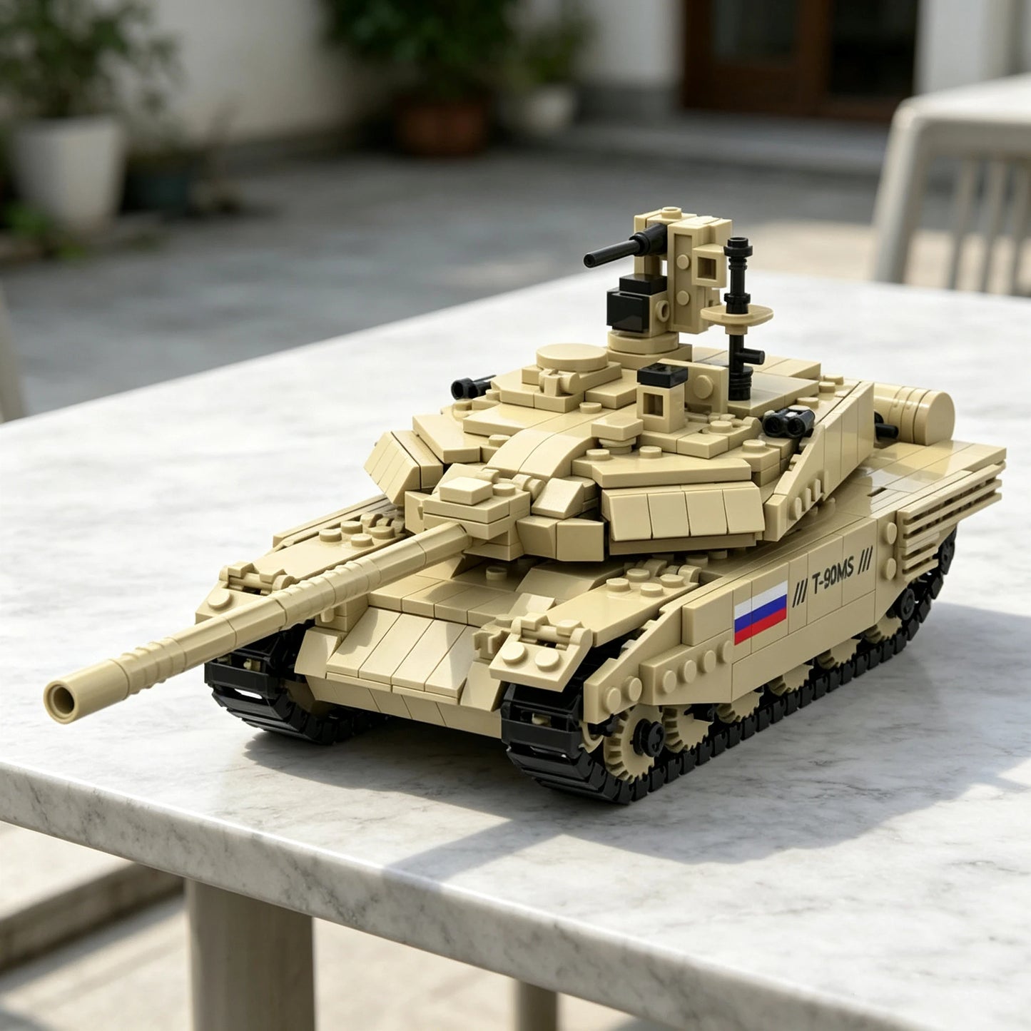 T-90MS Main Battle Tank Building Blocks Set Bricks Model Kit Camouflage Versions Assembly Armored Vehicle Toy Gift for Collector