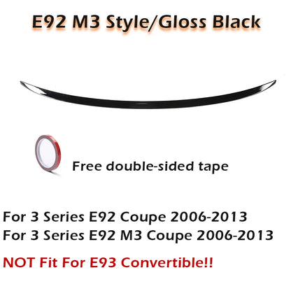 Rear Trunk Spoiler Wing Carbon Fiber M3 M4 MP PSM Style For BMW 3 Series E92 Coupe E93 Convertible M3 2006 -2014 320 325 328 330