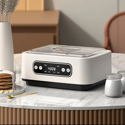 1.6L Automatic Yogurt Maker Professional Adjustable Temperature Time Yogurt Maker Multi-functional Ice Cream Pudding Maker 220V