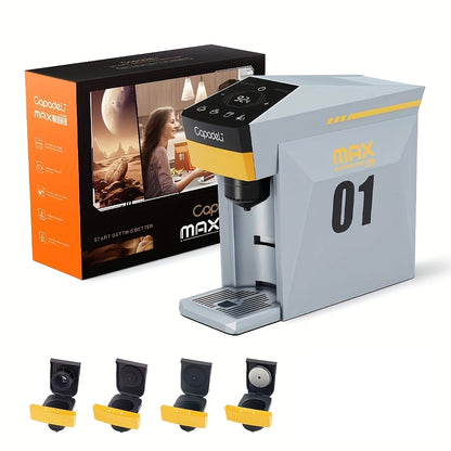 Max Capsule Coffee Machine Electric Automatic Espresso Maker Compatible with Nes*/DG/Ground Coffee/K cup Capsule Pods