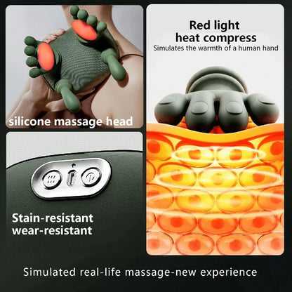 Neck Shoulder Massager with Heat,4D Bionic Fingers Simulate Real Palm Massage,3 Intensities&2 Heat Settings,Relax Muscle Tension