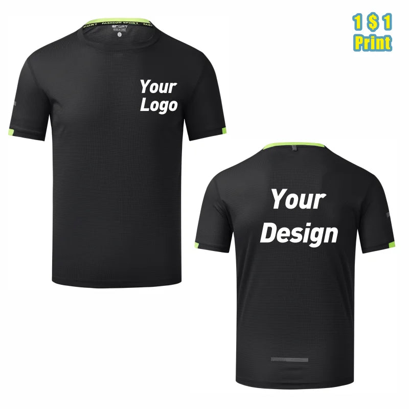 Quick-Drying Breathable Sports T Shirt Custom Logo Print Embroidery Personal Design Company Brand 8 Colors  Fashion Tops S-4xl