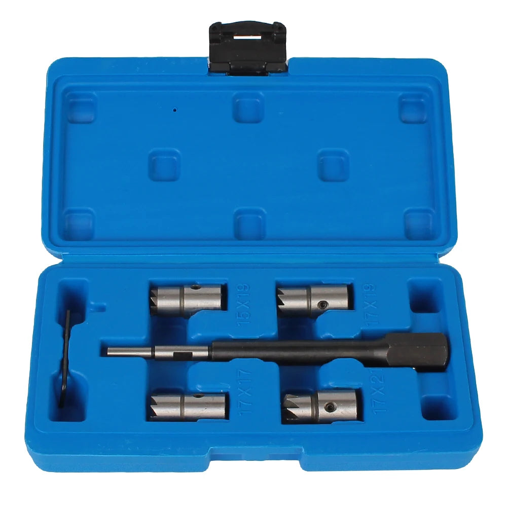 Car Diesel Injector Seat Cutter Set Oil Nozzle Reamer Carbon Remover Clean Kit Auto Repair Tool Automotive Accessories Universal