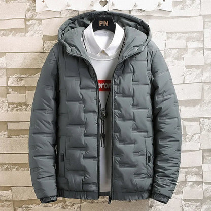 2025 New Winter New Cotton Jacket Men's Baseball Collar Mesh Pressed Lightweight Cotton Jacket Vintage Flight Casual Long Sleeve