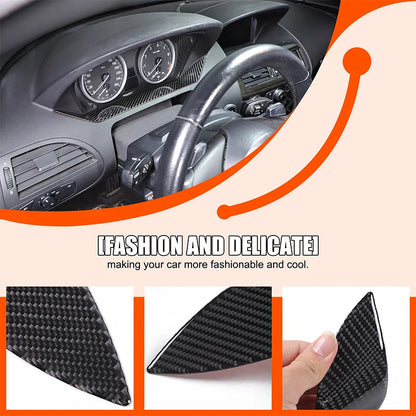 For BMW 6 Series E63 E64 2004-2010 Soft Carbon Fiber Gear Shift Air Outlet Window Lift Panel Dec Car Interior Accessory Sticker