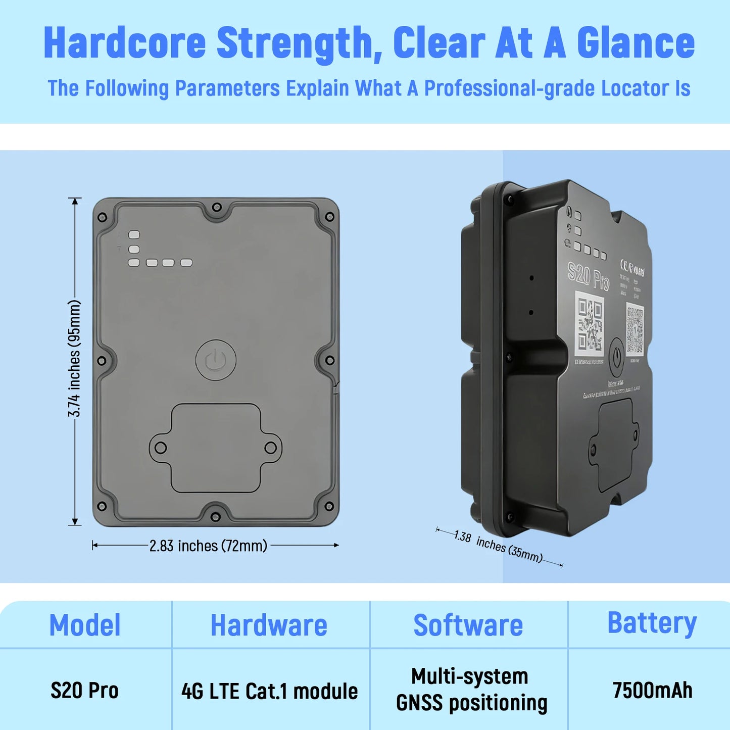 Car Waterproof GPS Tracker 7500mAh Battery Magnet IP67 Real-Time 30 Days Subscription Required With Free SIM Card