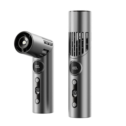 Handheld/Neck Hanging/Table Standing Lipstick Fan with 100 Levels of Wind Power, Twisted Flashlight, Lighting Small Fan