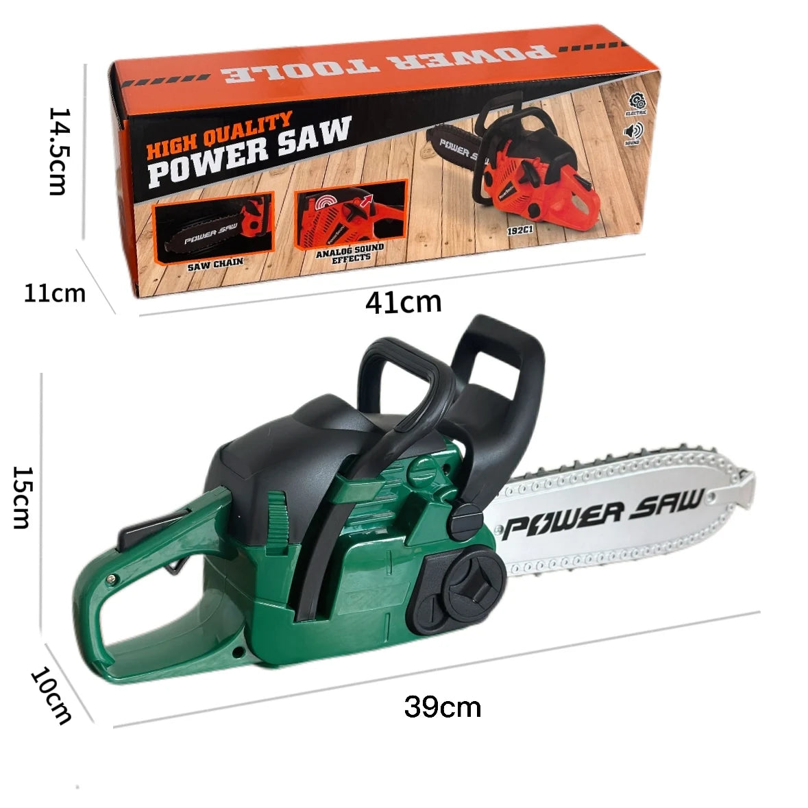 Simulated Logging Chainsaw Toy, Children's Pretend Play Tool, Outdoor Chainsaw Toy Tool Set