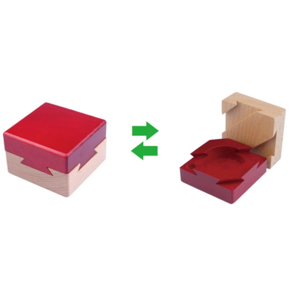 Puzzle Box Mini 3D Brain Teaser Wooden Secret Compartment Lock Box Brain Puzzle Toy for Child and Adults