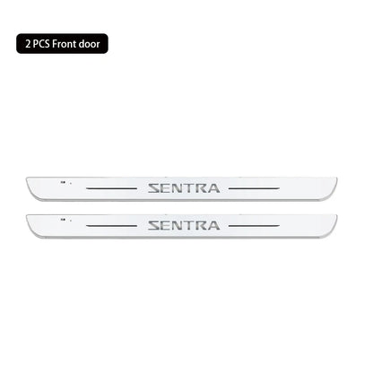 Customized Car Door Sill Light Logo for Nissan Sentra Projector Lamp USB Power Moving LED Welcome Pedal Car Scuff Plate Pedal