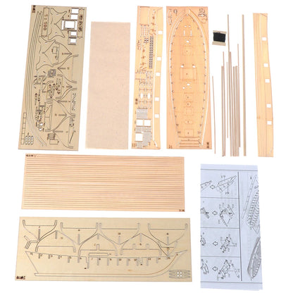 1:100 Halcon Wooden Sailing Boat Model DIY Kit Ship Assembly Decoration Gift·