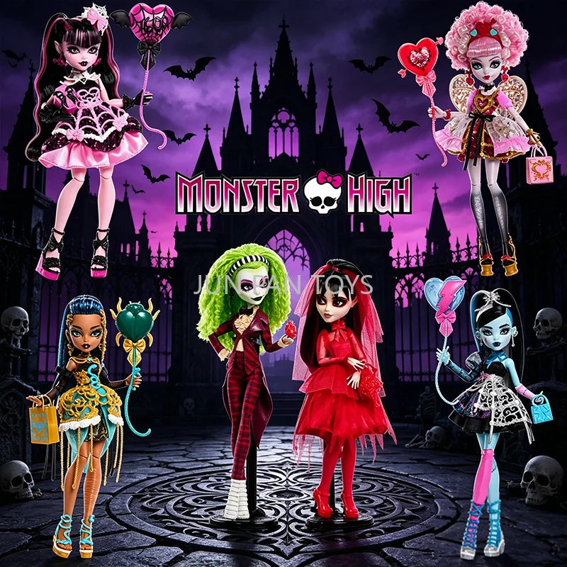 Original Monster High Fest Scary Sweet Birthday Prom Party Secrets Garden Wednesday Addams Collectible Fashion Doll Kid Gift Toy
