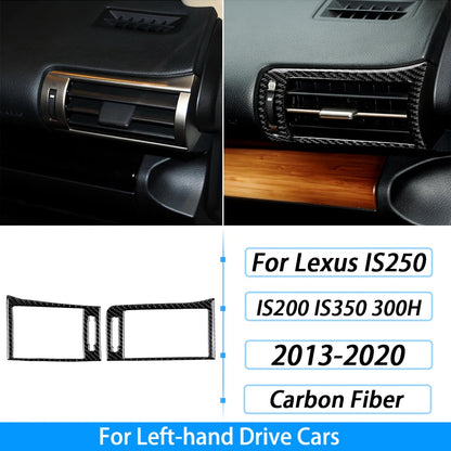 For Lexus IS250 IS350 300H 2013-2019 Carbon Fiber Gear Shift Air Outlet CD AC Window Lift Set Car Interior Accessories Sticker