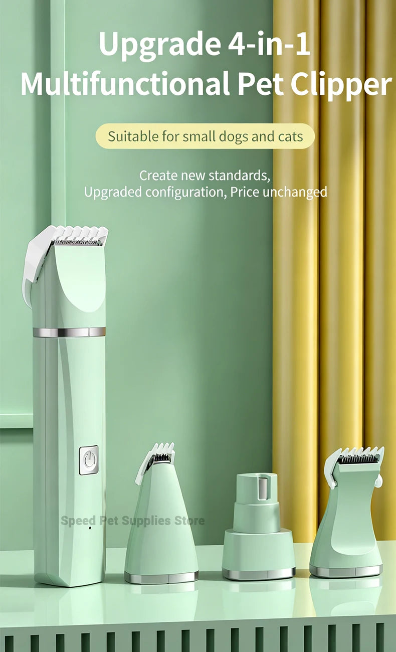 New 4-in-1 Electric Pet Multi functional Beauty Tool Set Dog Hair Clipper Rechargeable Pet Hair Clipper Shaver Cat Supplies