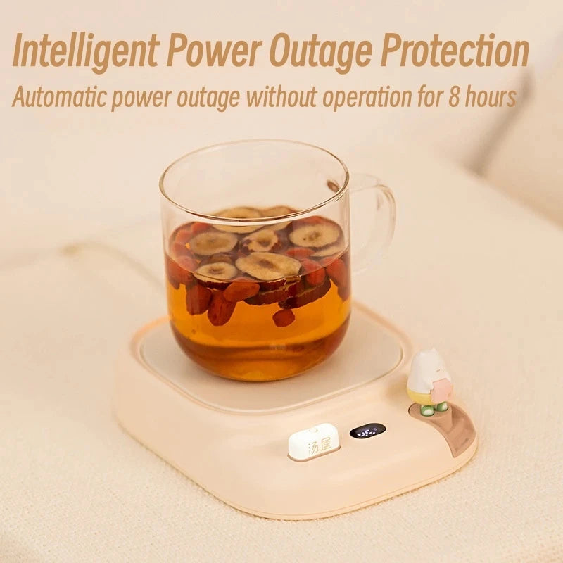 220V Coffee Mug Warmer Cup Heater Electric Hot Plate 4 Temperature Settings Warmer Cup Coaster for Tea Milk Water Heating Pad