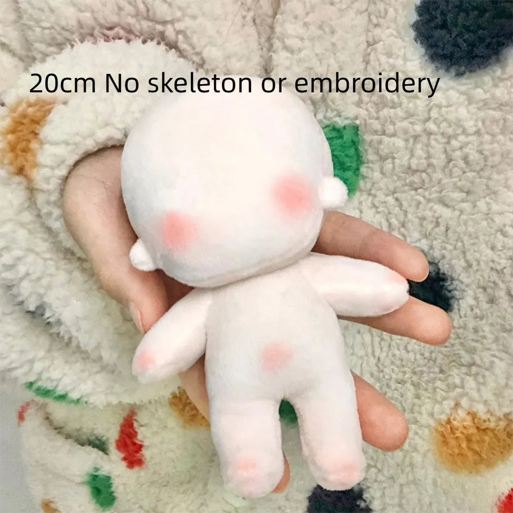 Embroidery Blank Unembroidery Cotton Doll Plush Stuffed Blank Cotton Stuffed Toy Normal Cute DIY Idoll Doll Children