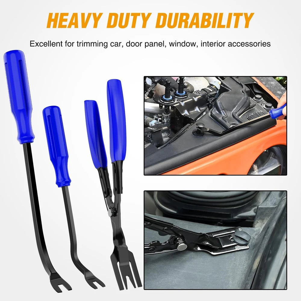 330Pcs Trim Removal Tool Auto Push Pin Bumper Retainer Clip Set Fastener Terminal Remover Tool Adhesive Cable Clips Kit